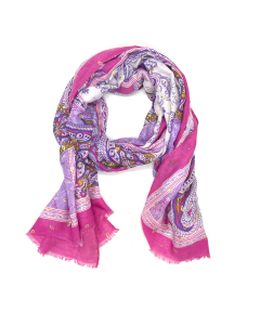 Paisley Patchwork Scarf - Purple