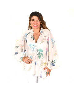 "Paige" Watercolour Floral Shirt