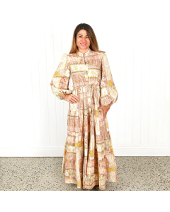 "Sabrina" Dress - Orange Paisley