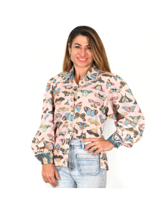 Emerge Pink Butterfly "Scarlett" Top