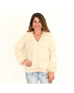 Sophie Cream Fluffy Jacket
