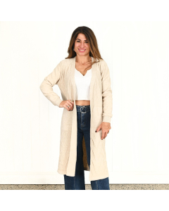 Naomi Beige Longline cardigan 