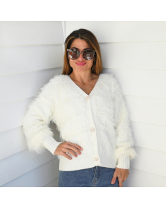 Vivian Cream fluffy Jumper