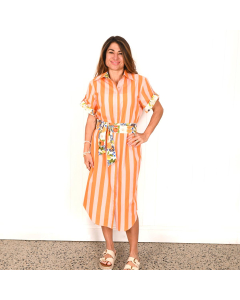 Cinque Terre Sunset "Salma" Scoop Hem Dress