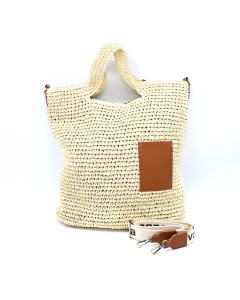 Raffia Tote - Cream