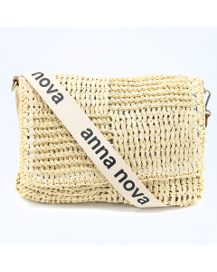 Raffia Satchel - Cream