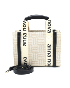 Anna Nova Canvas Mini Handbag - Black 