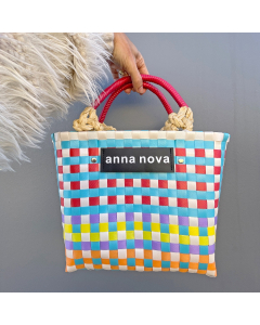 Anna Nova Multi coloured Small Tote - Multi-Tone