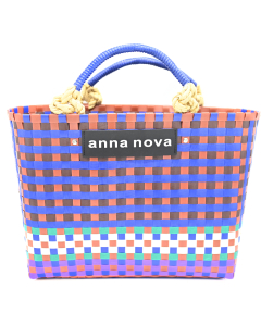 Anna Nova Multi coloured Large Tote - Navy 