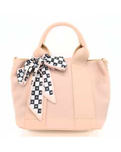 Anna Nova Brown Messenger Pale Pink with print scarf
