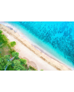 Beach Ovehead Canvas Print