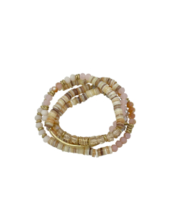 Multi-Strand Bracelet-Cream/Pk