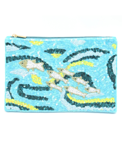 Beaded Ocean Clutch