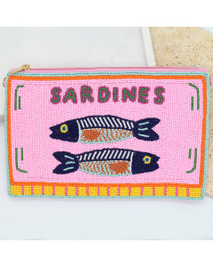 Sardines Beaded Clutch