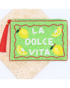 La Dolce Vita Beaded Pouch