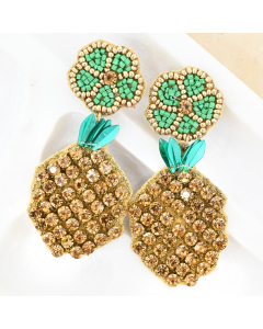 Beaded  Pineapple Earrings