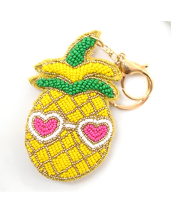 Beaded pineapple keyring