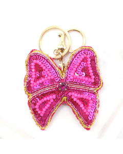 Beaded bow keyring