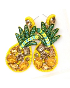 Beaded pineapple earrings