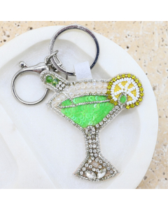 Cocktail Beaded Bag  Charm / Keyring