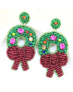 Wreath Beaded Earrings