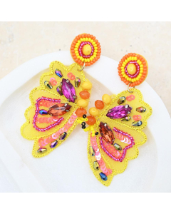 Butterfly Beaded Earrings