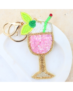 Cocktail Beaded Keyring