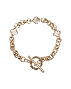 XLQ-B Mother of Pearl and Rose Gold Fob Bracelet