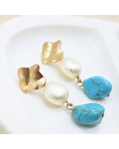 Resin beads earrings