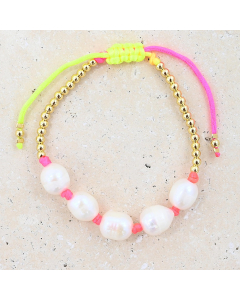 Fluro Pearl Bracelet