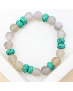 Stone Bracelet - Grey and Green